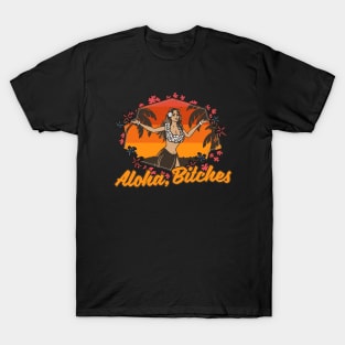 Aloha Surfer Beach Hawaii Girl T-Shirt